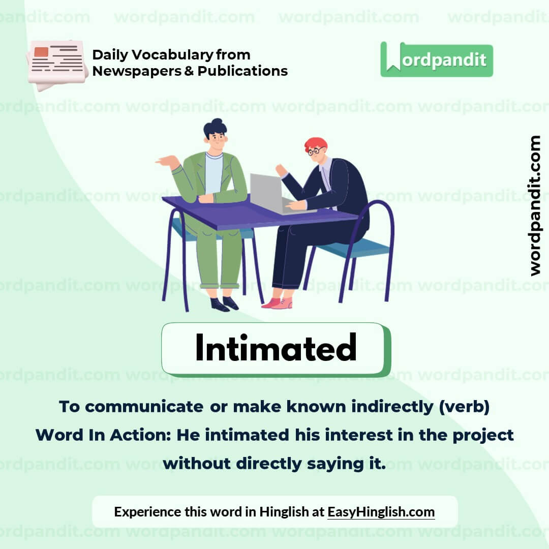 Intimated Vocabulary Picture Intimated Vocabulary Picture