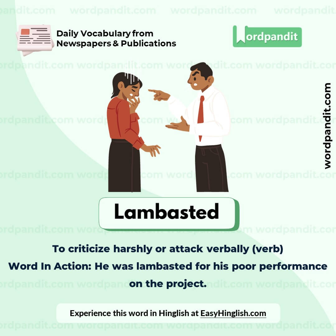 Lambasted Vocabulary Picture Lambasted Vocabulary Picture