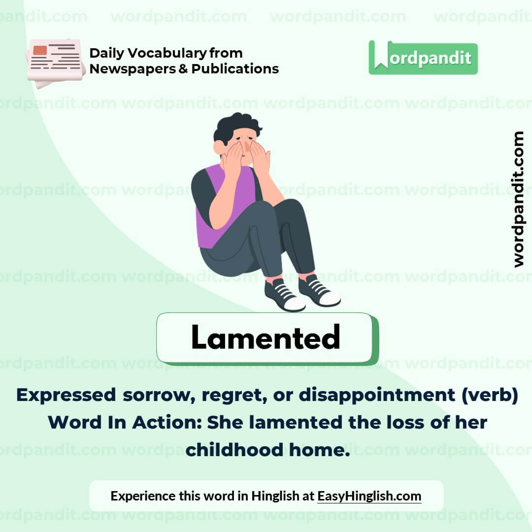 Lamented Vocabulary Picture Lamented Vocabulary Picture