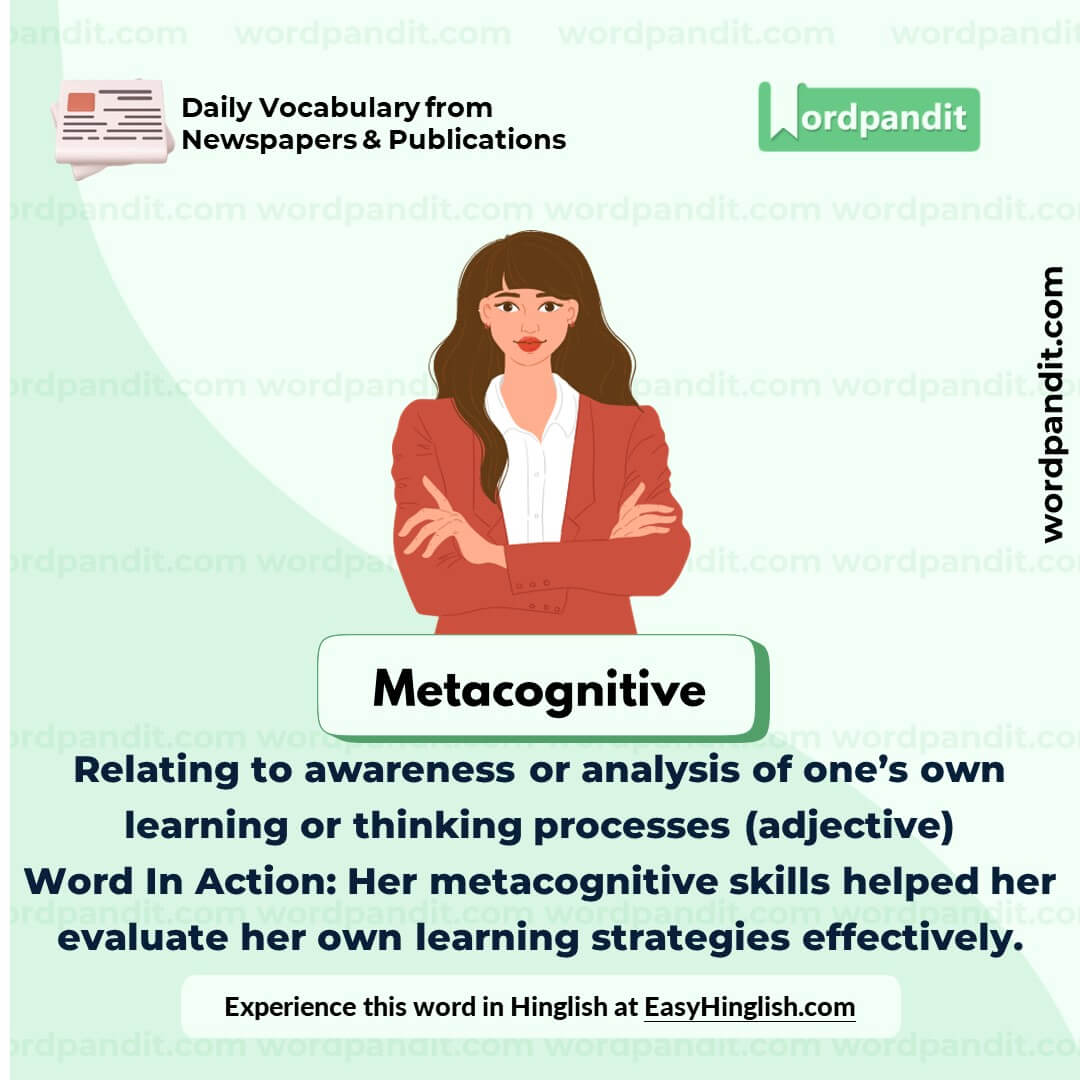 Metacognitive Vocabulary Picture Metacognitive Vocabulary Picture