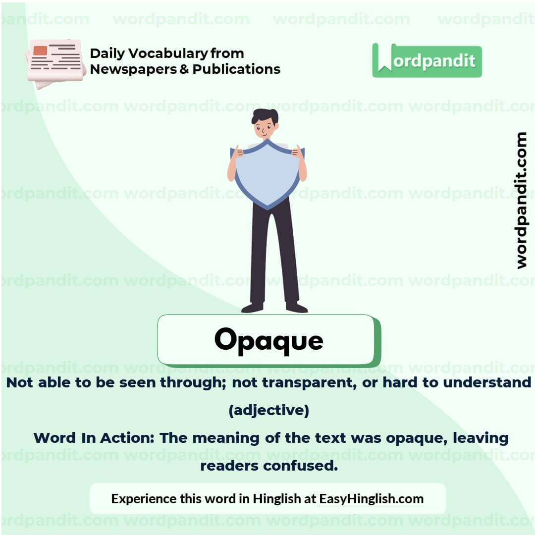 Opaque Bvocabulary Post