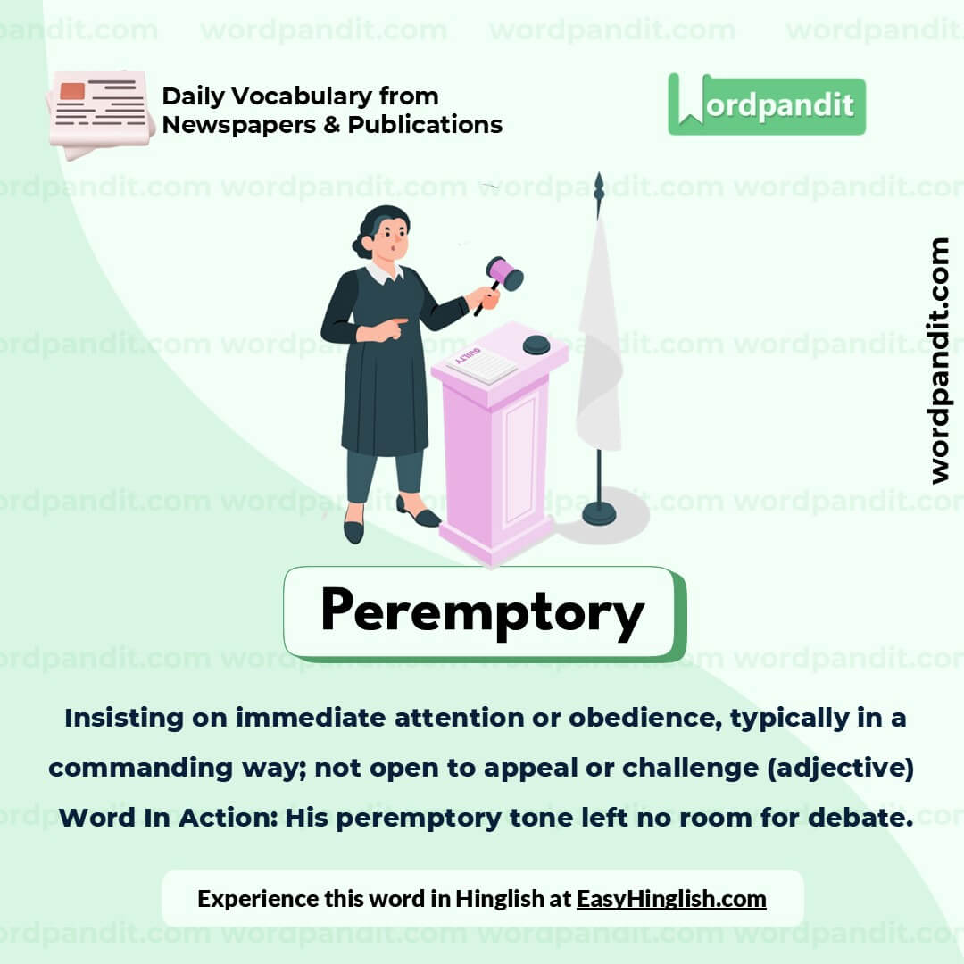Peremptory Picture Vocabulary Peremptory Picture Vocabulary