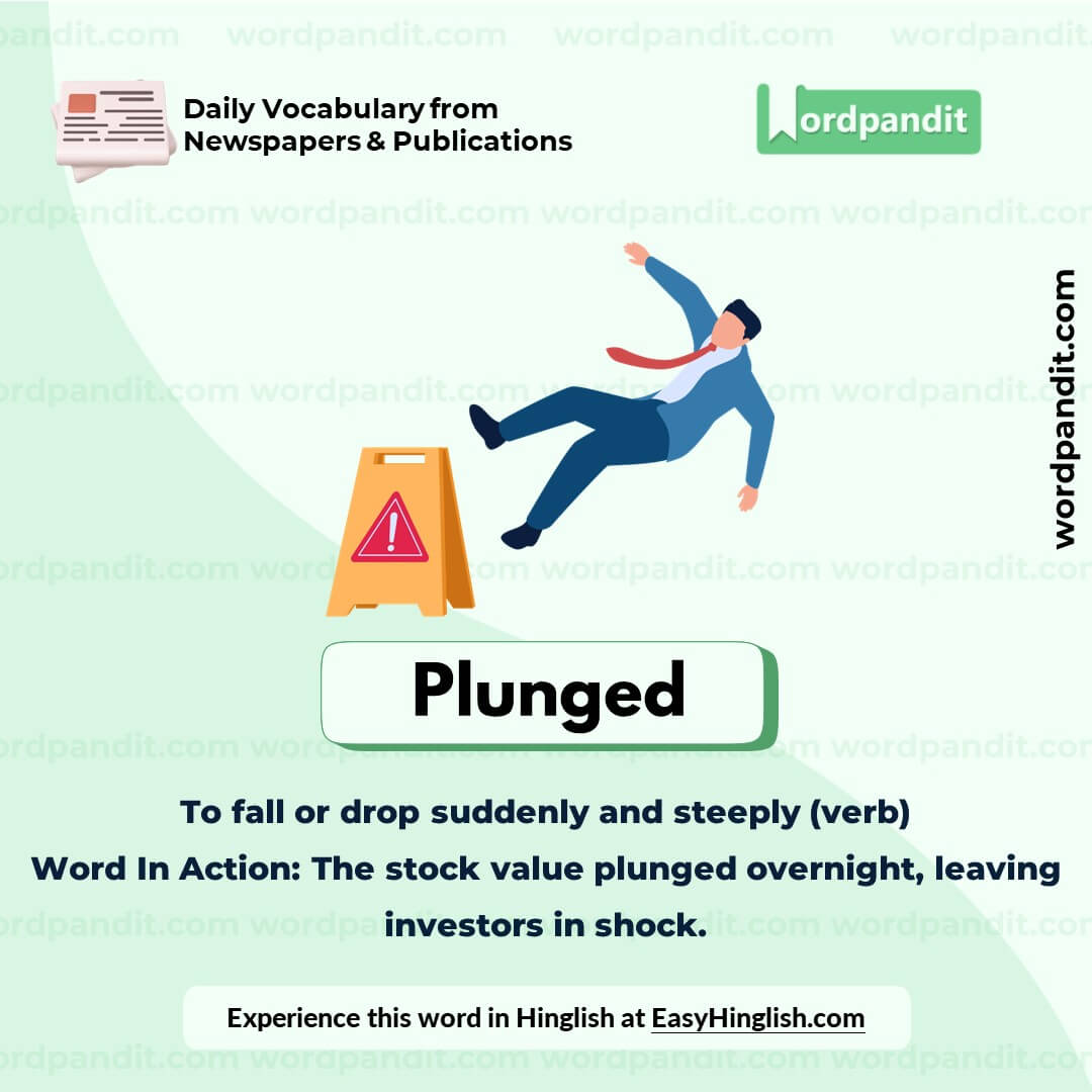 Plunged Vocabulary Picture Plunged Vocabulary Picture