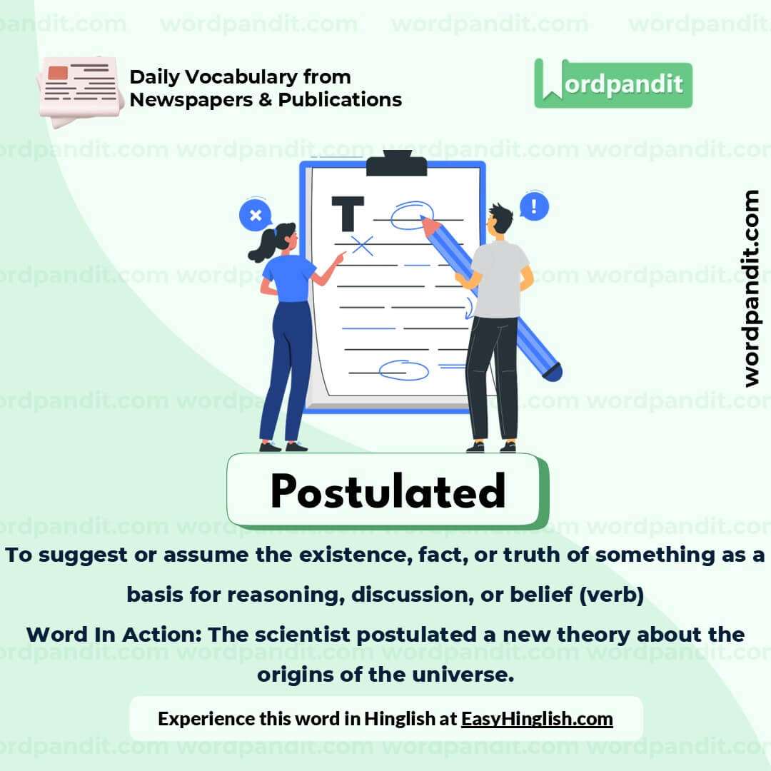 Postulated Picture Vocabulary Postulated Picture Vocabulary