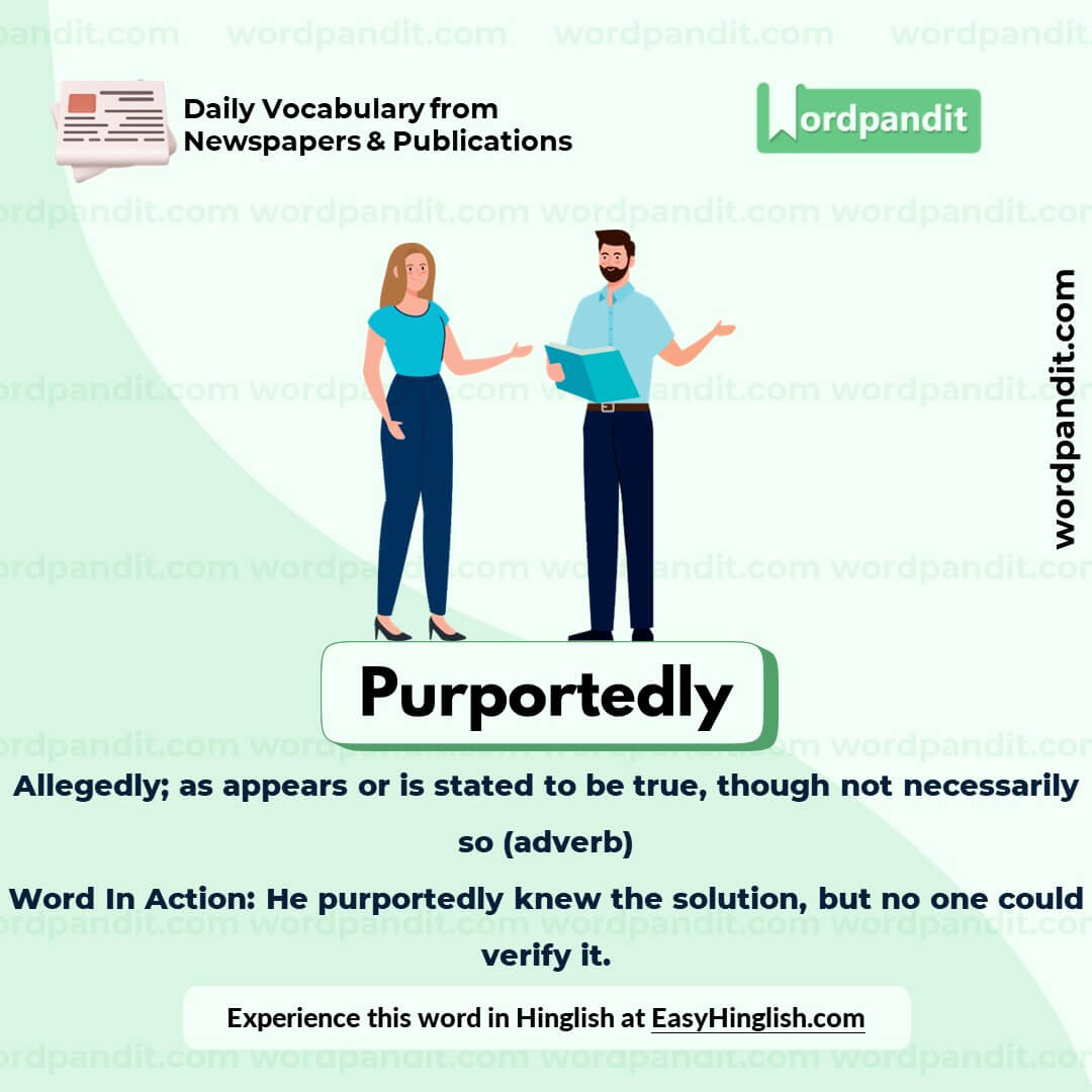 Purportedly Vocabulary Picture Purportedly Vocabulary Picture