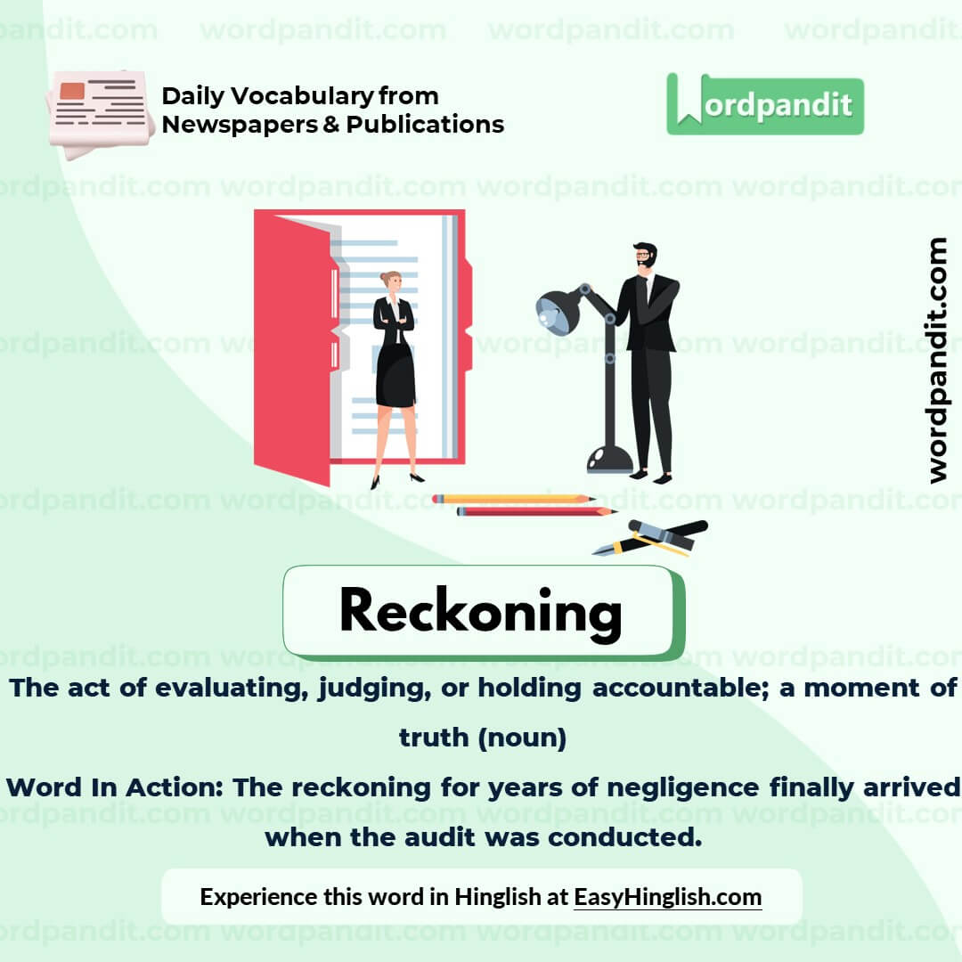 Reckoning Vocabulary Picture