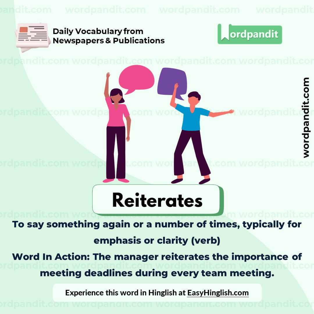 Reiterates Vocabulary Picture Reiterates Vocabulary Picture