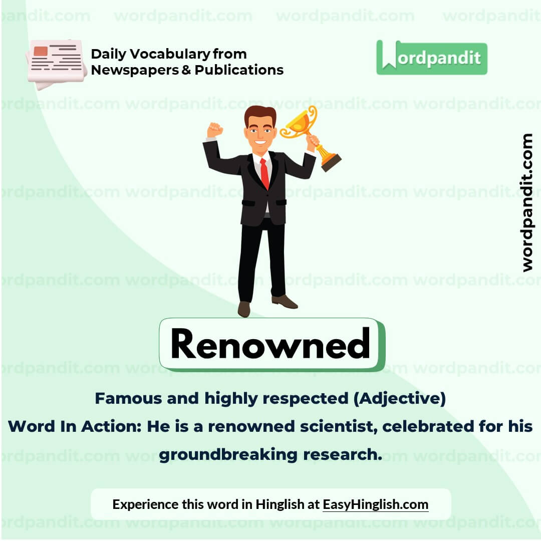 Renowned Vocabulary Picture Renowned Vocabulary Picture