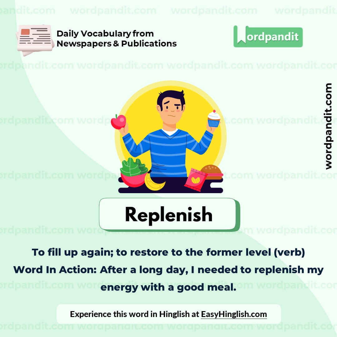Replenish Vocabulary Picture Replenish Vocabulary Picture