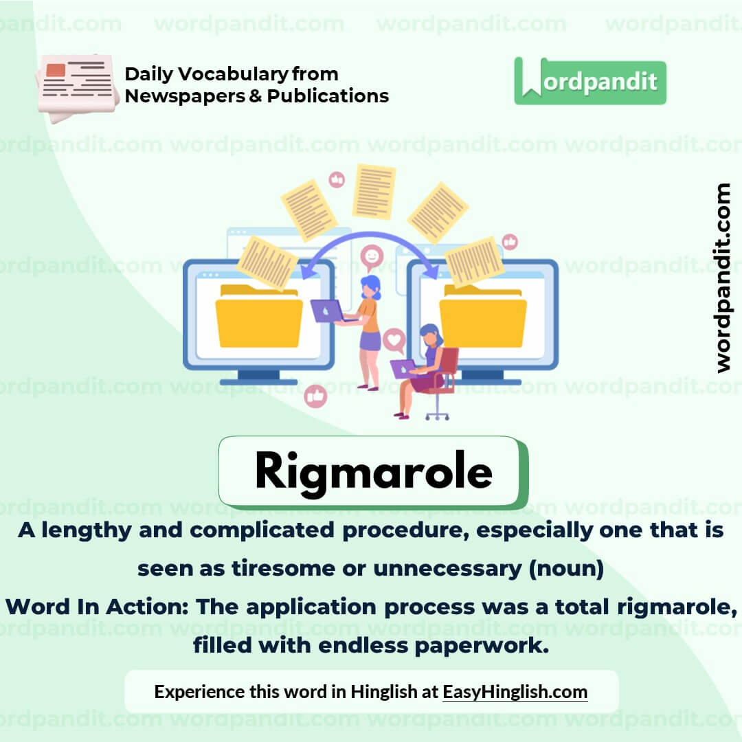 Rigmarole Vocabulary Picture Rigmarole Vocabulary Picture