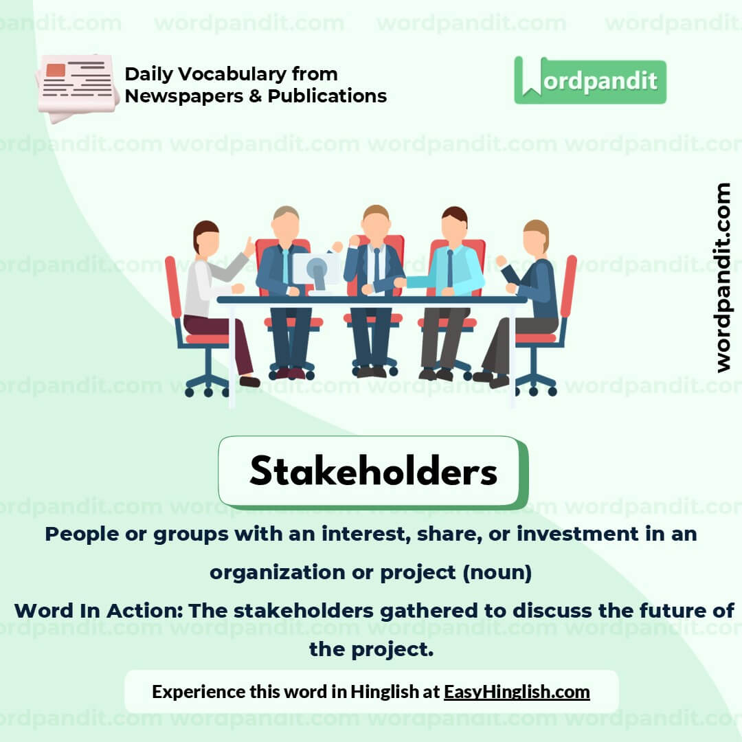 Stakeholders Picture Vocabulary Stakeholders Picture Vocabulary