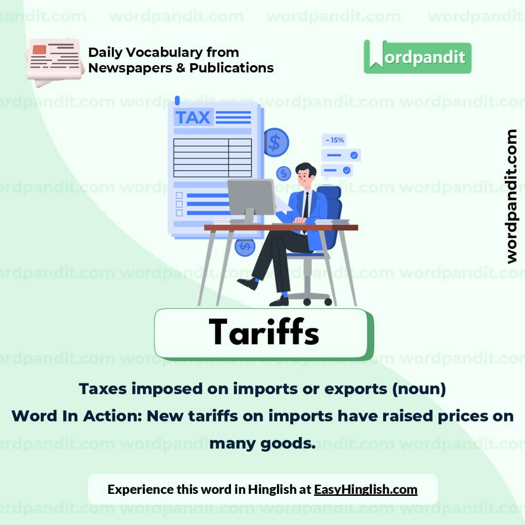 Tariffs Vocabulary Picture Tariffs Vocabulary Picture