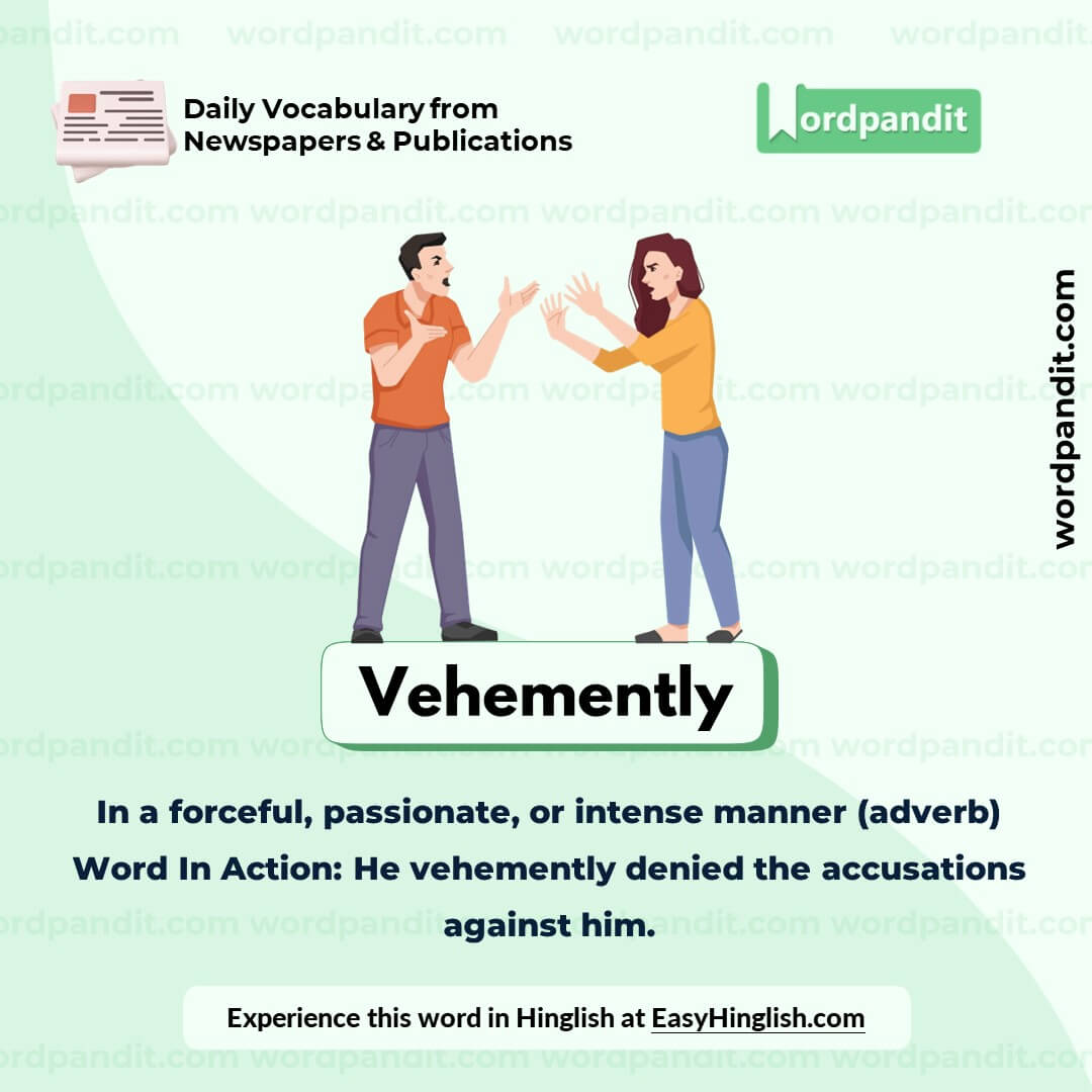 Vehemently Vocabulary Picture Vehemently Vocabulary Picture