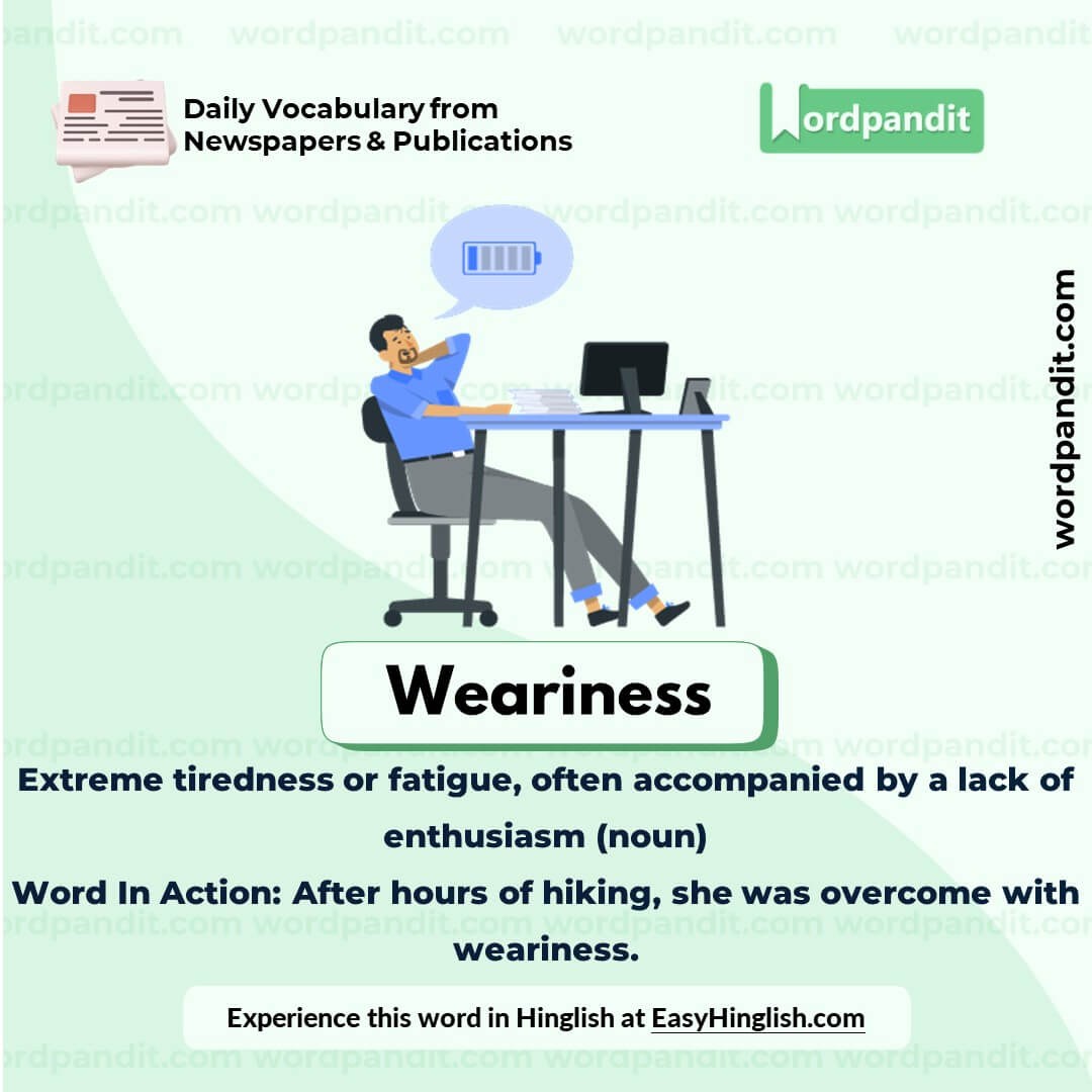 Weariness Vocabulary Picture Weariness Vocabulary Picture