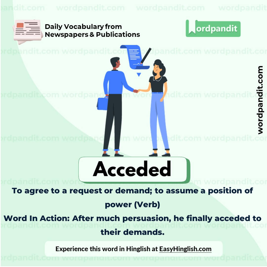 Acceded Vocabulary Picture Acceded Vocabulary Picture