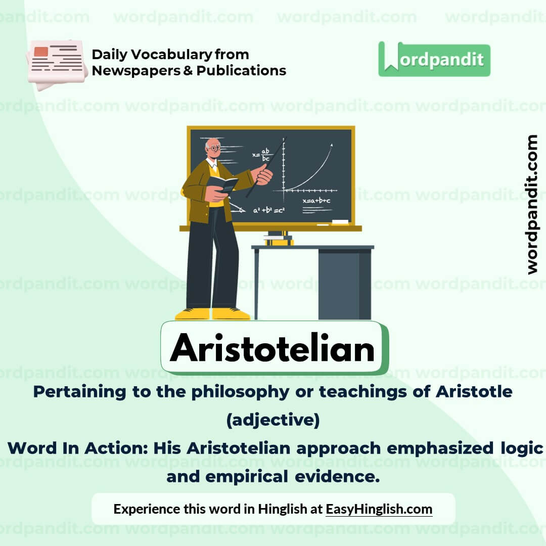 Aristotelian Vocabulary Post Aristotelian Vocabulary Post
