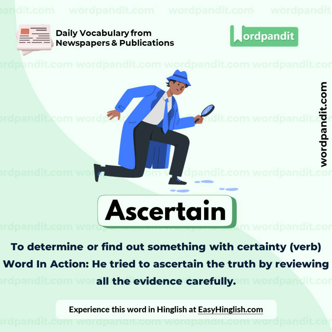 Ascertain Vocabulary Post Ascertain Vocabulary Post