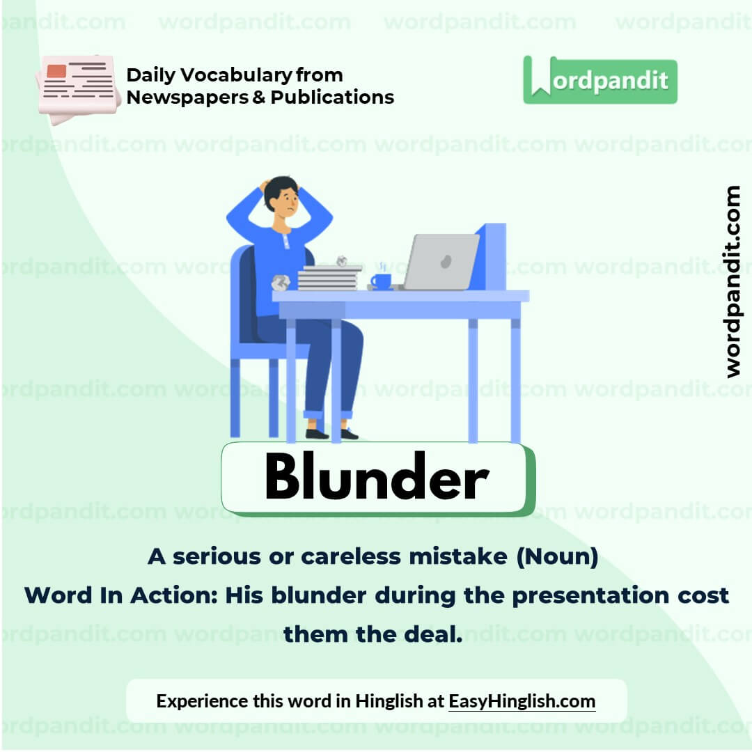 Blunder Vocabulary Picture Blunder Vocabulary Picture