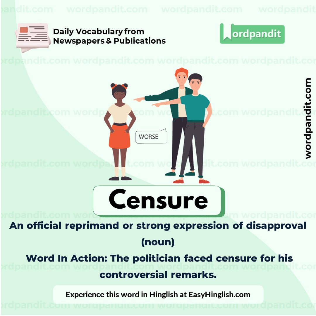 Censure Vocabulary Picture Censure Vocabulary Picture