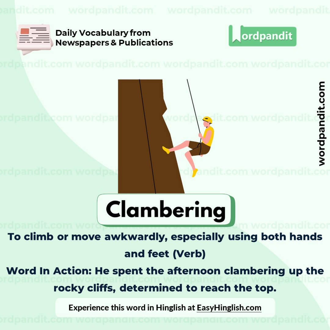 Clambering Vocabulary Post Clambering Vocabulary Post
