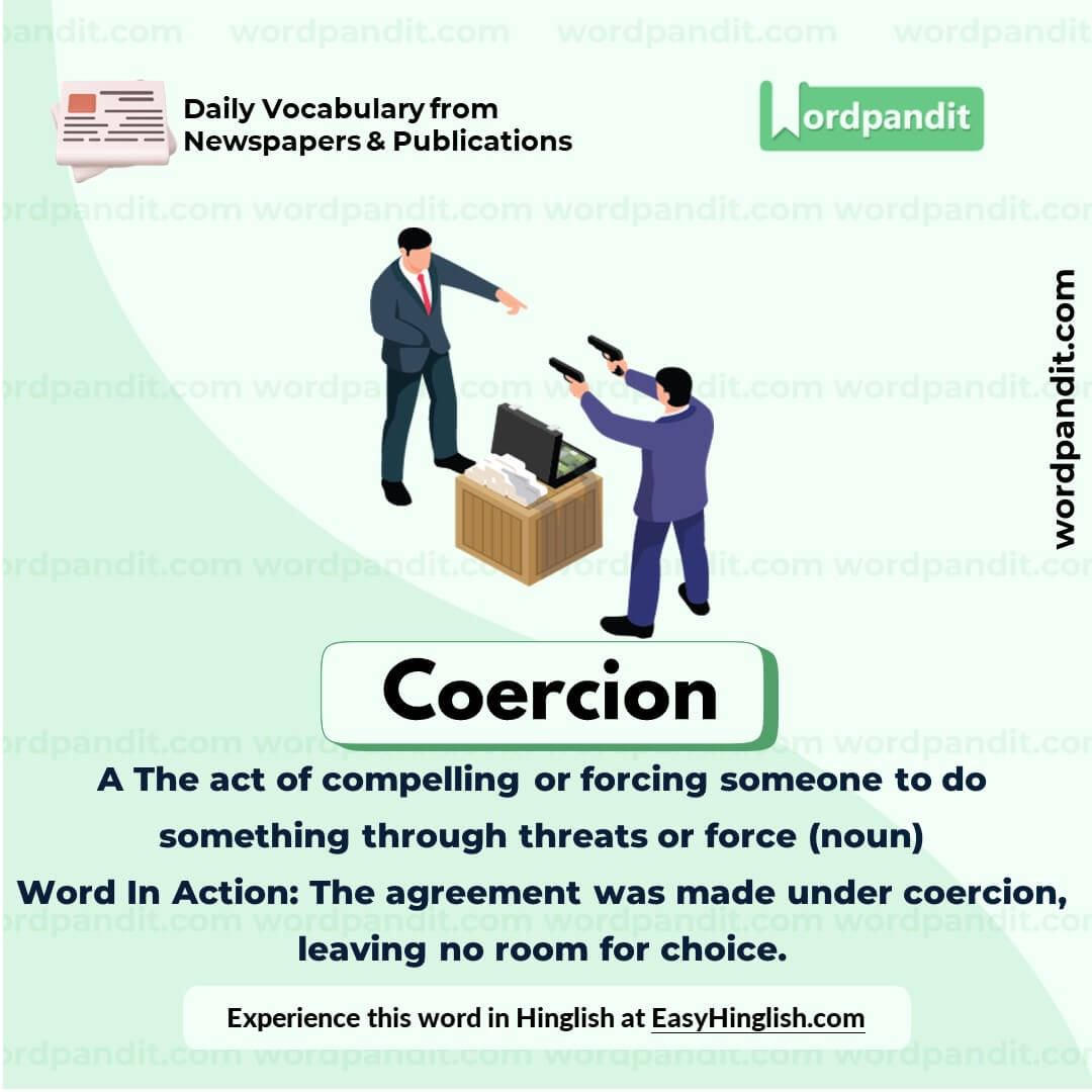 Coercion Vocabulary Picture Coercion Vocabulary Picture