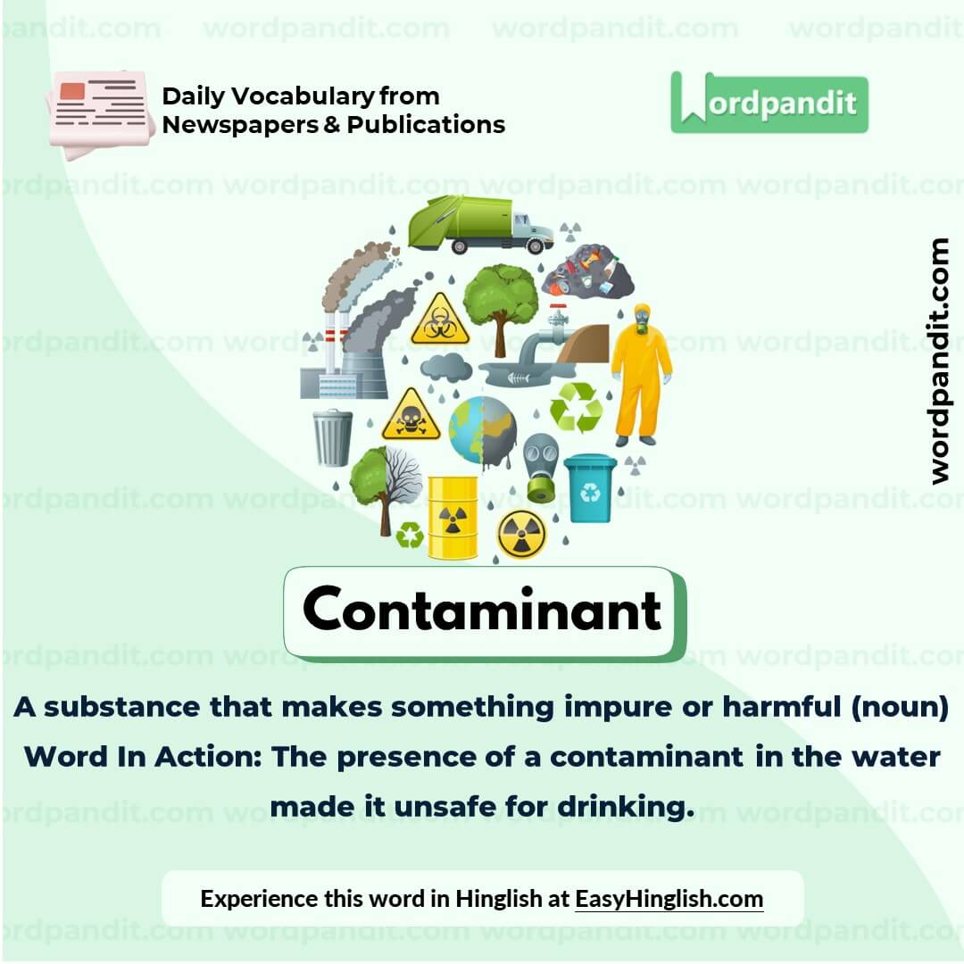 Contaminant Vocabulary Picture Contaminant Vocabulary Picture