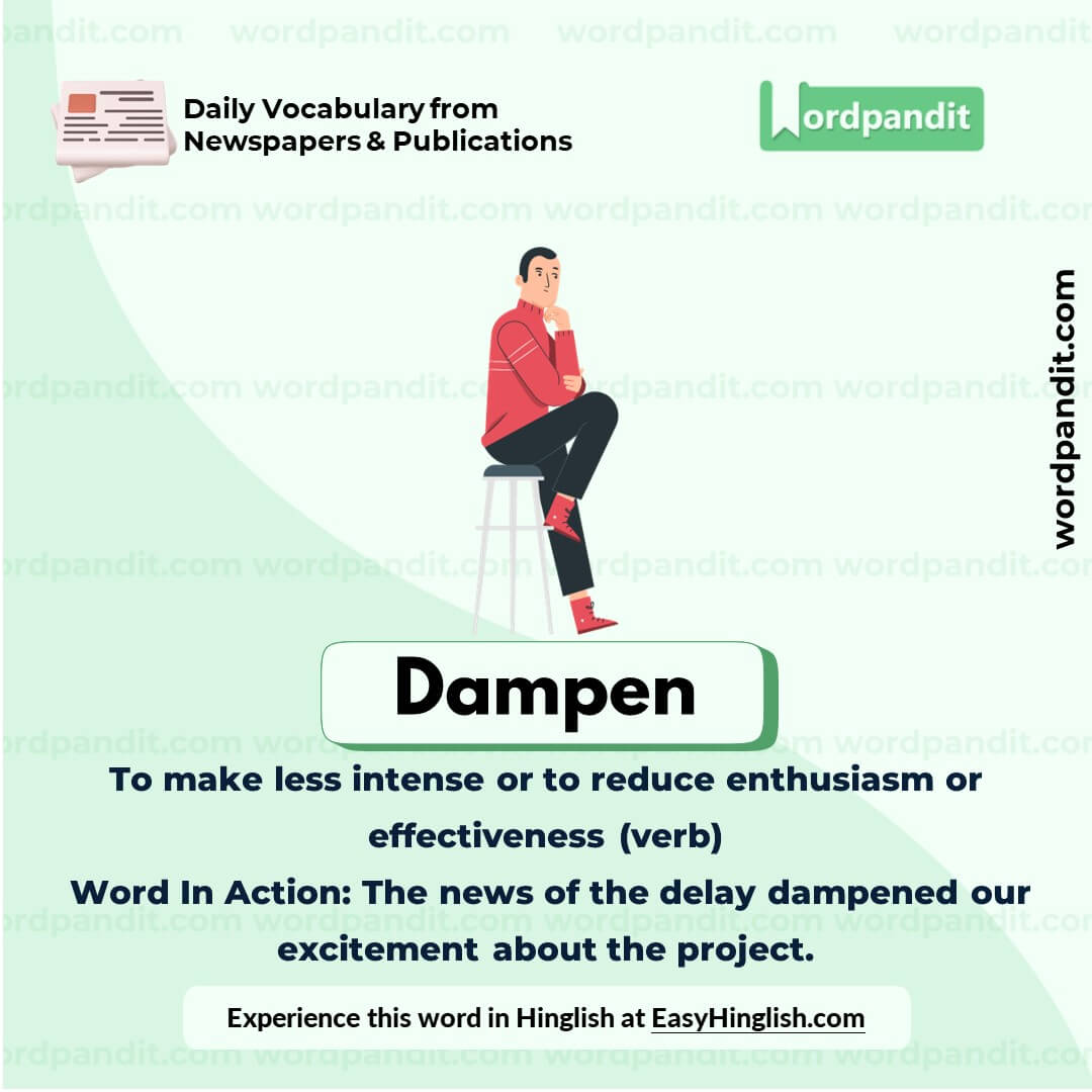 Dampen Vocabulary Picture Dampen Vocabulary Picture