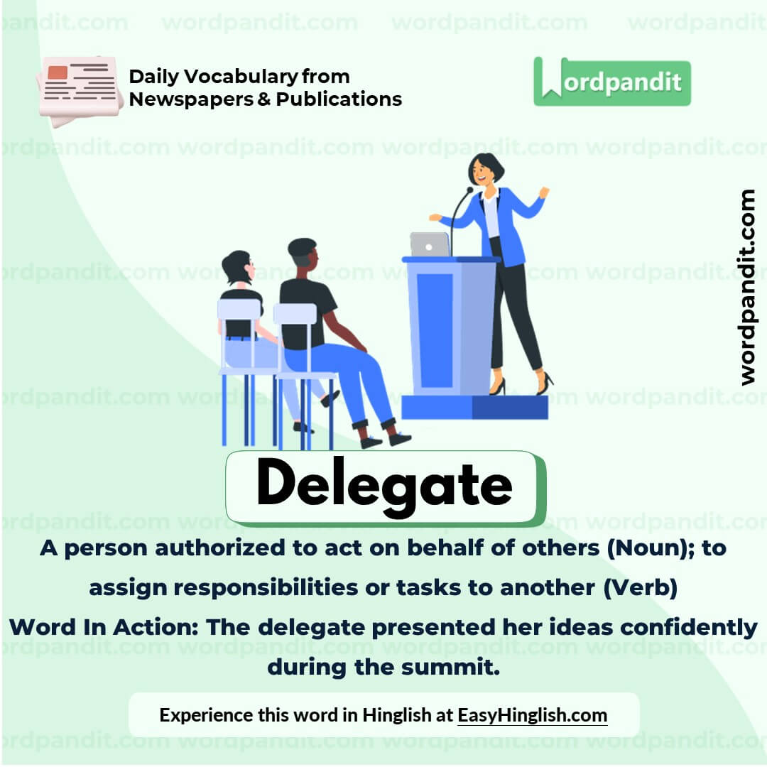 Delegate Vocabulary Picture Delegate Vocabulary Picture
