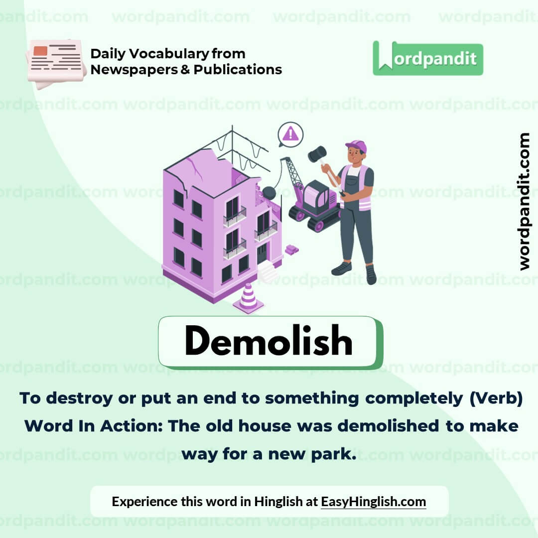 Demolish Vocabulary Post Demolish Vocabulary Post