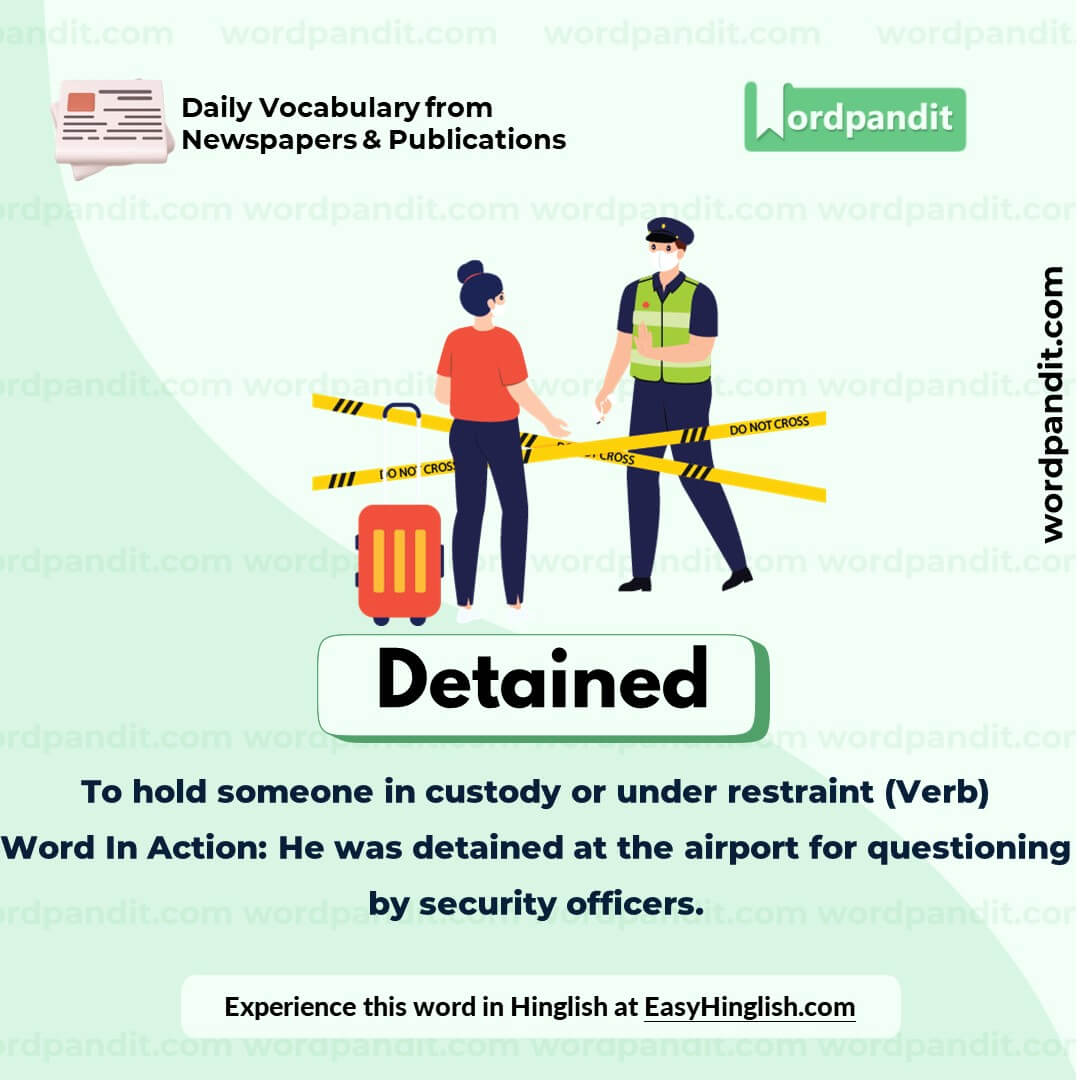 Detained Vocabulary Picture Detained Vocabulary Picture