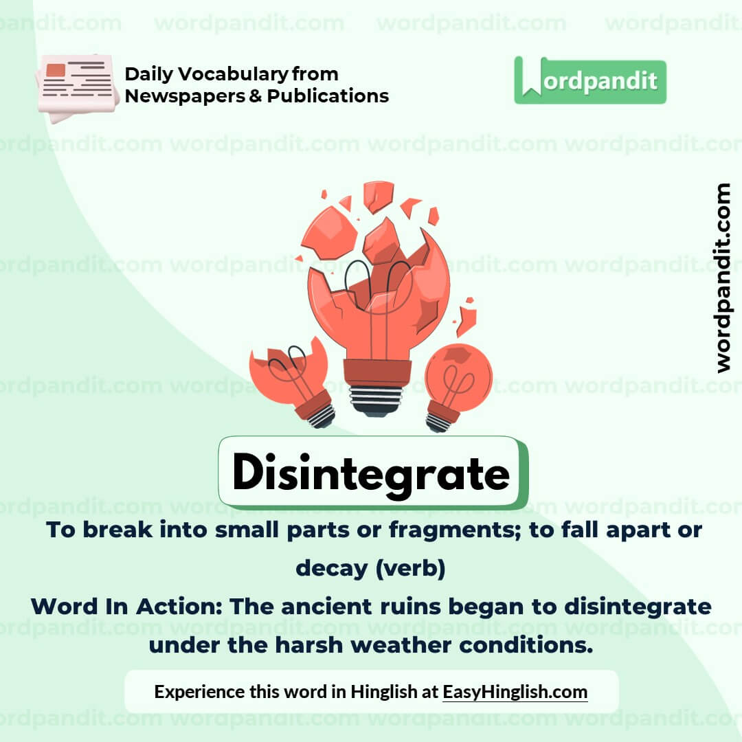 Disintegrate Vocabulary Post Disintegrate Vocabulary Post