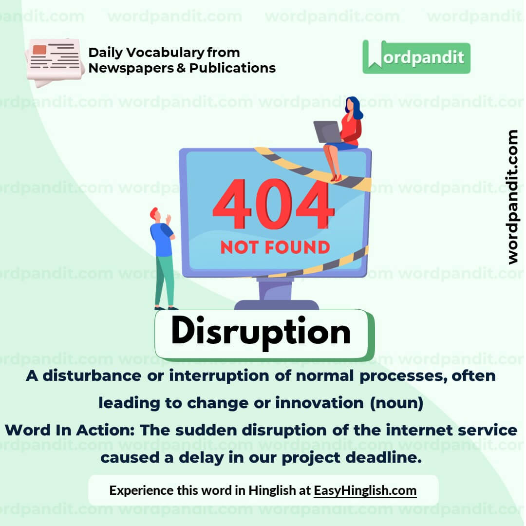 Disruption Vocabulary Picture Disruption Vocabulary Picture