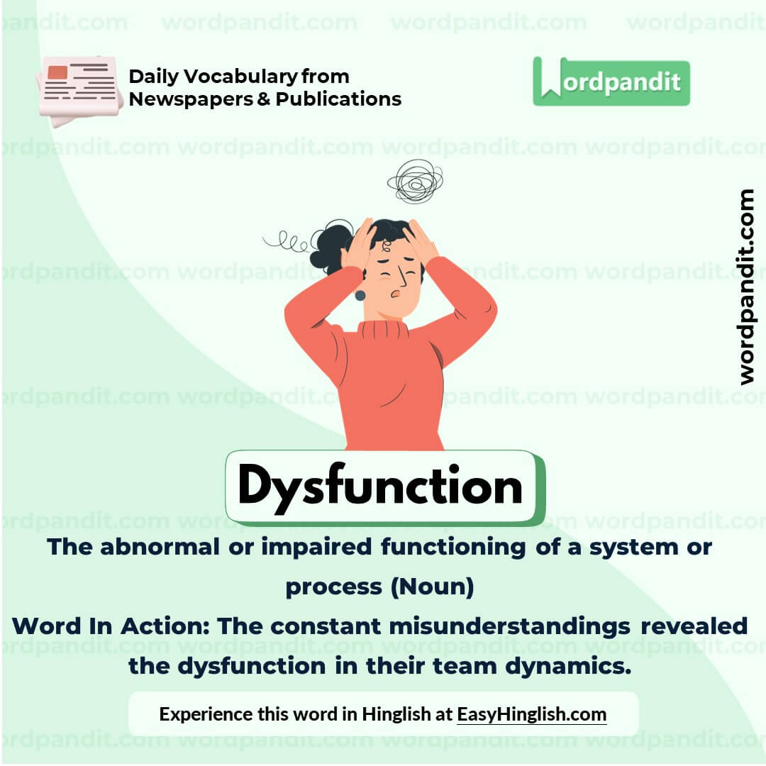 Dysfunction Vocabulary Picture Dysfunction Vocabulary Picture