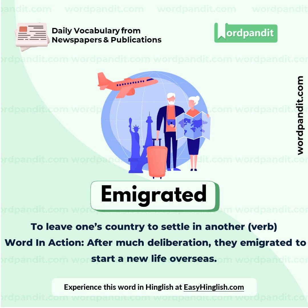 Emigrated Vocabulary Picture Emigrated Vocabulary Picture