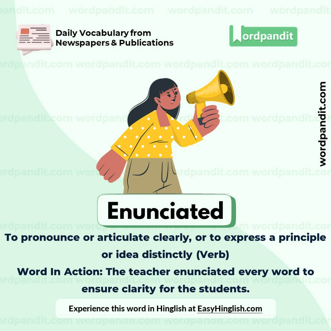 Enunciated Vocabulary Post Enunciated Vocabulary Post