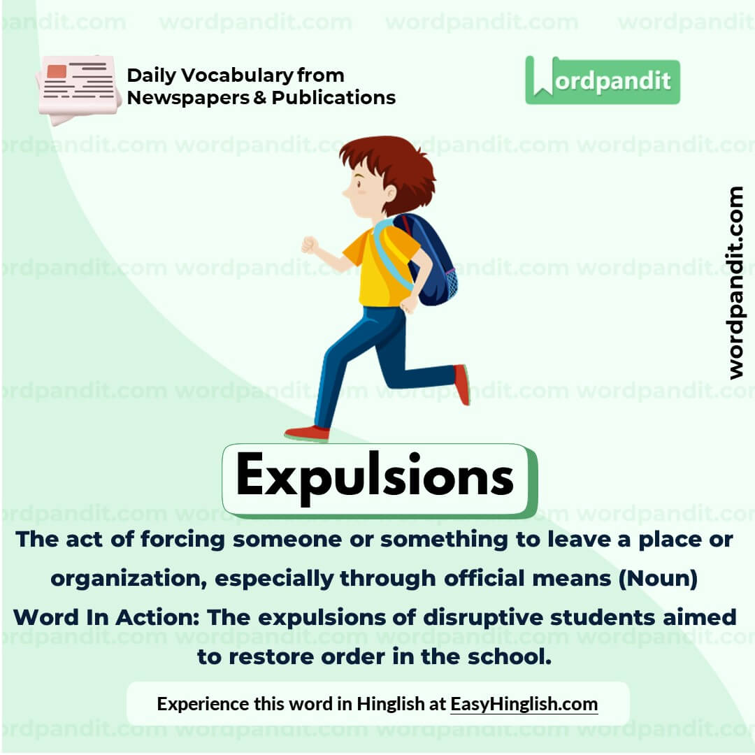 Expulsions Vocabulary Picture Expulsions Vocabulary Picture