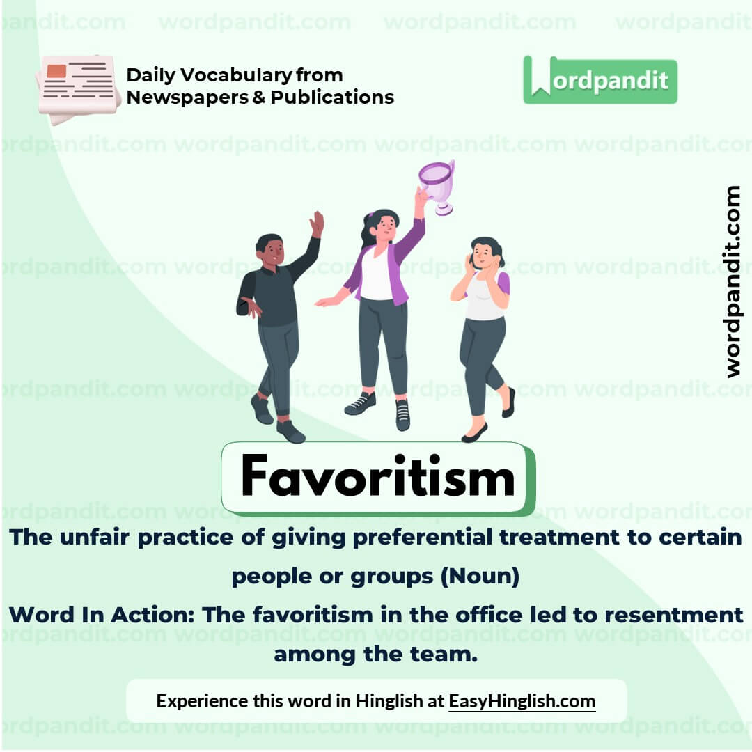 Favoritism Vocabulary Picture Favoritism Vocabulary Picture