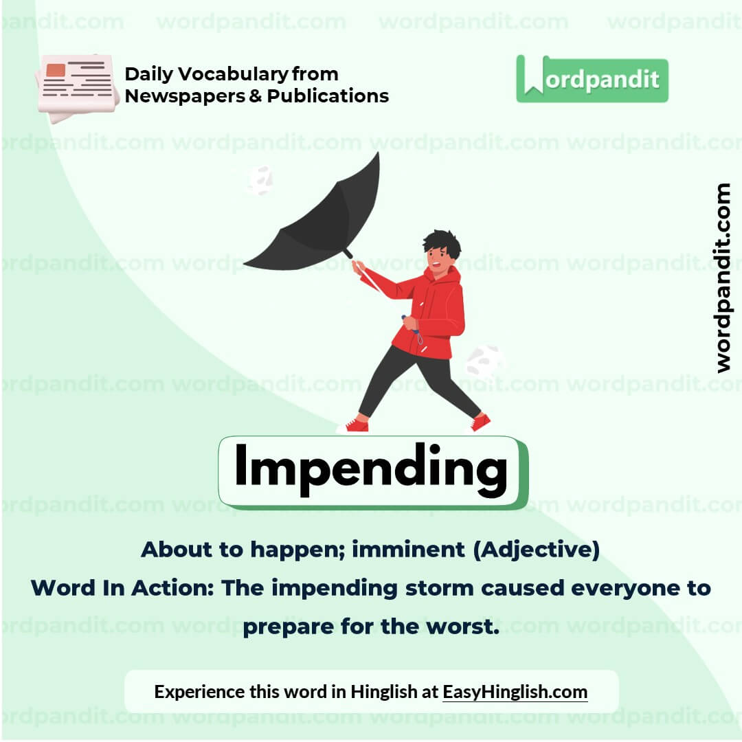 Impending Vocabulary Picture Impending Vocabulary Picture