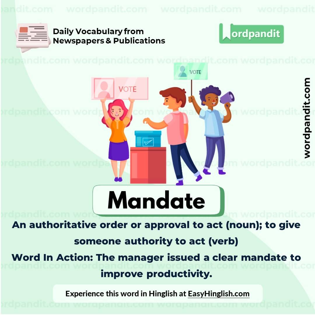 Mandate Vocabulary Picture Mandate Vocabulary Picture