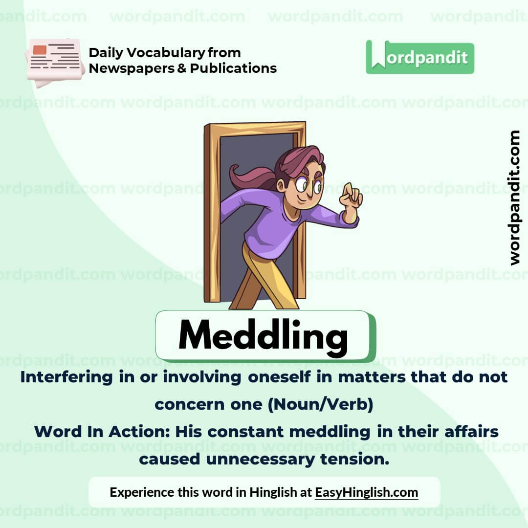 Meddling Vocabulary Post Meddling Vocabulary Post