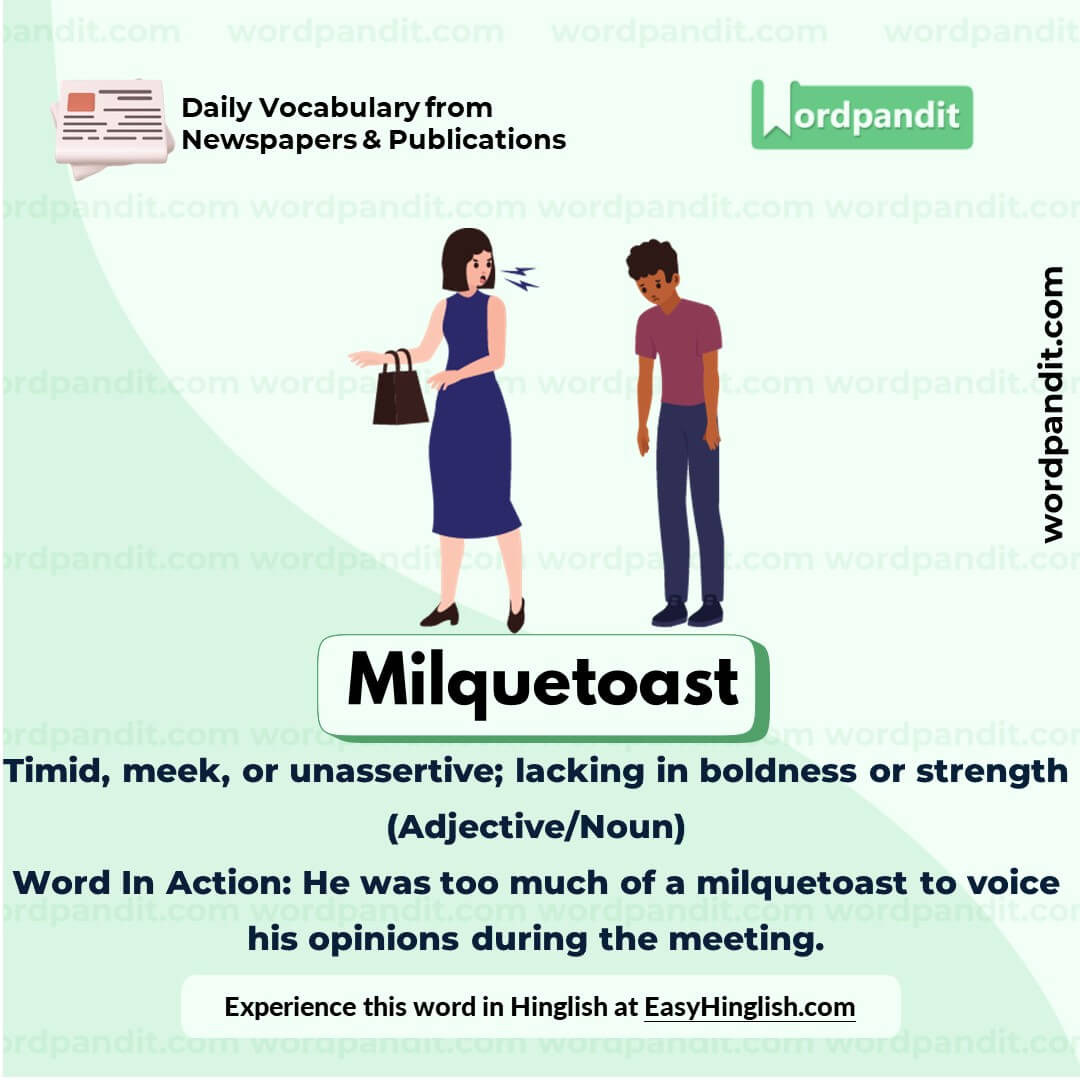 Milquetoast Vocabulary Picture Milquetoast Vocabulary Picture