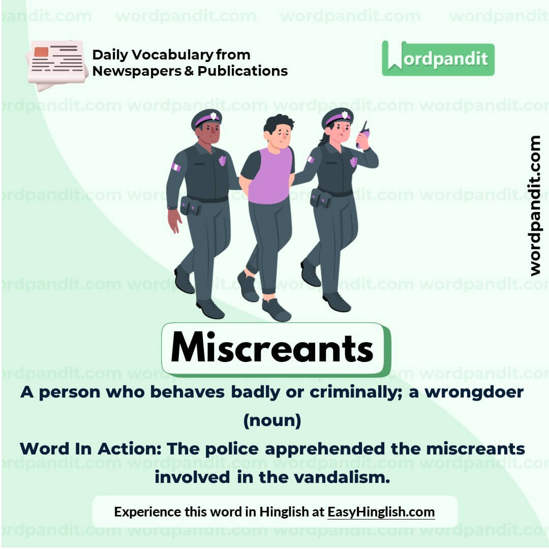 Miscreants Vocabulary Picture Miscreants Vocabulary Picture