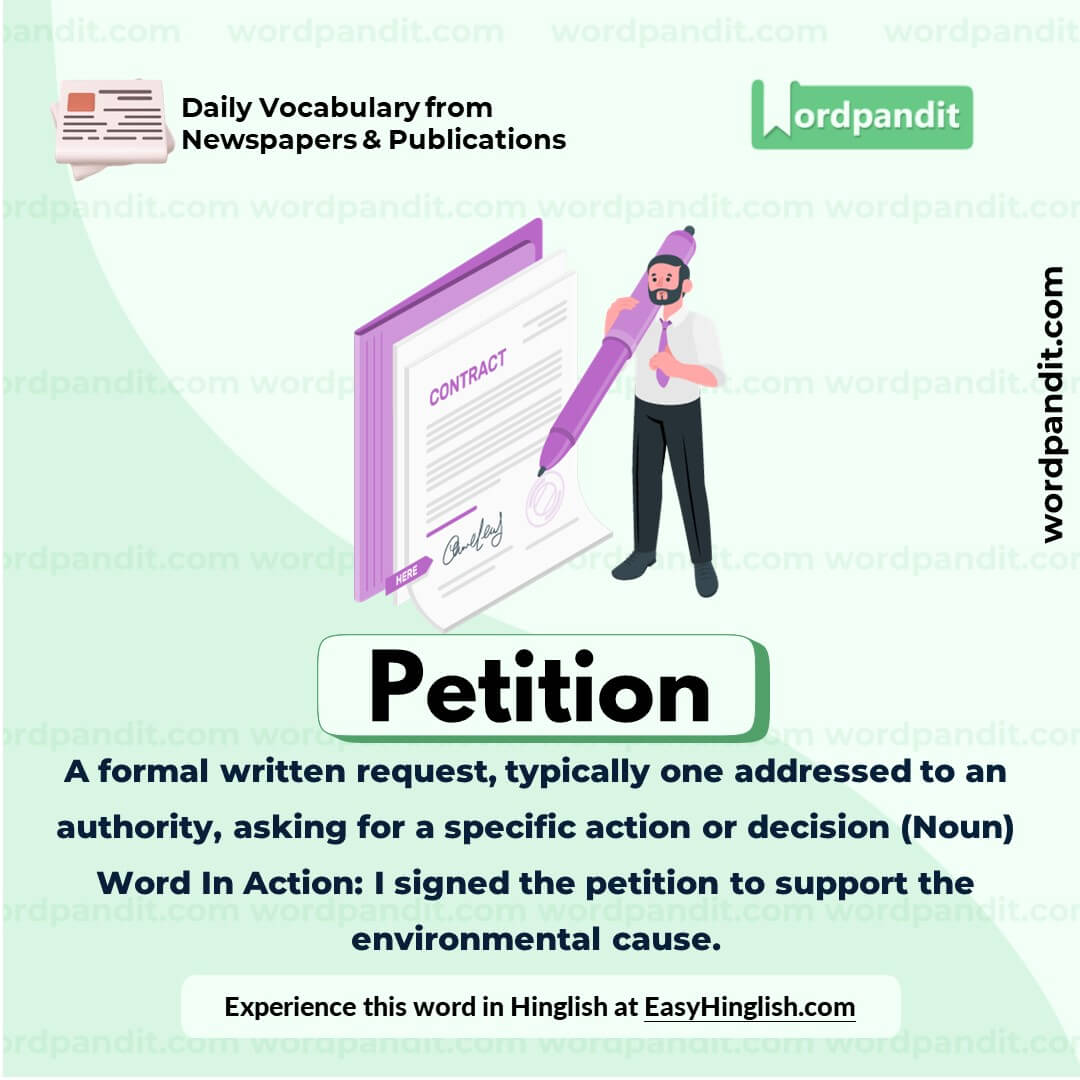 Petition Vocabulary Picture Petition Vocabulary Picture