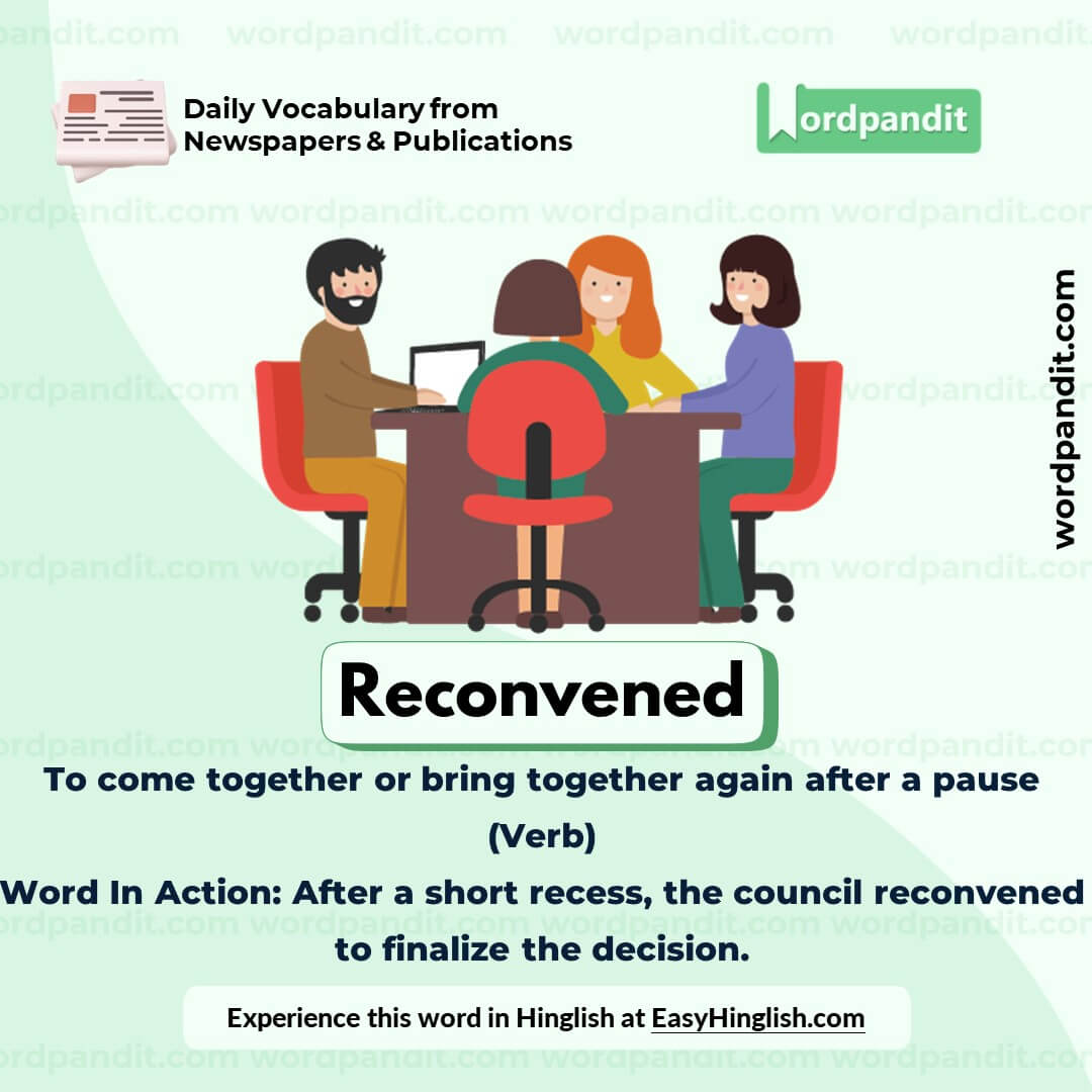 Reconvened Vocabulary Picture Reconvened Vocabulary Picture