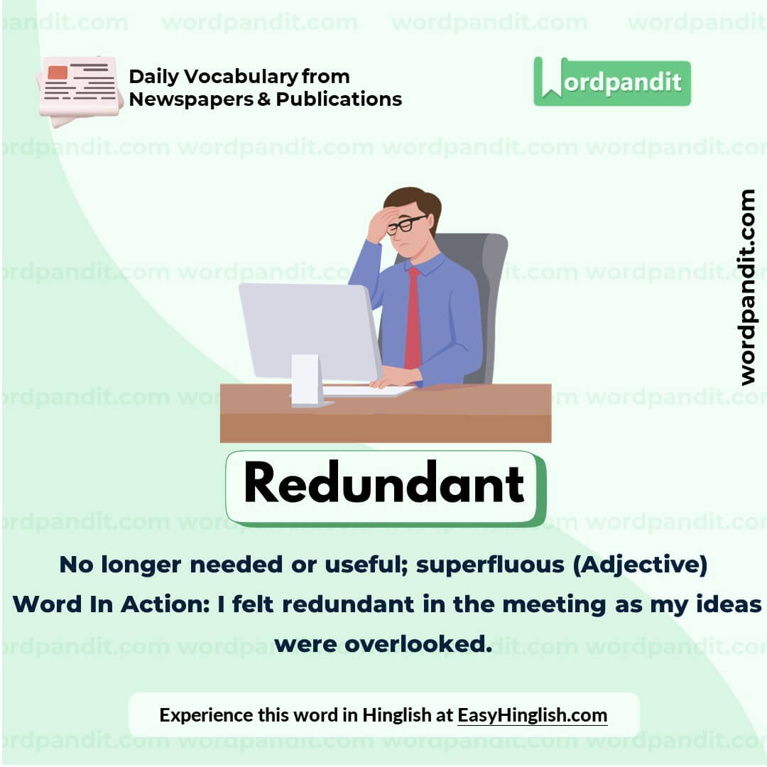 Redundant Vocabulary Picture Redundant Vocabulary Picture