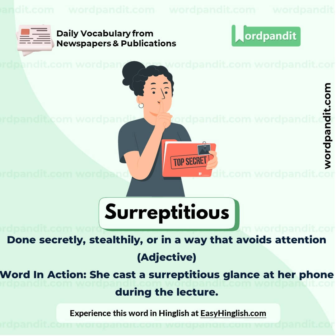 Surreptitious Vocabulary Picture Surreptitious Vocabulary Picture