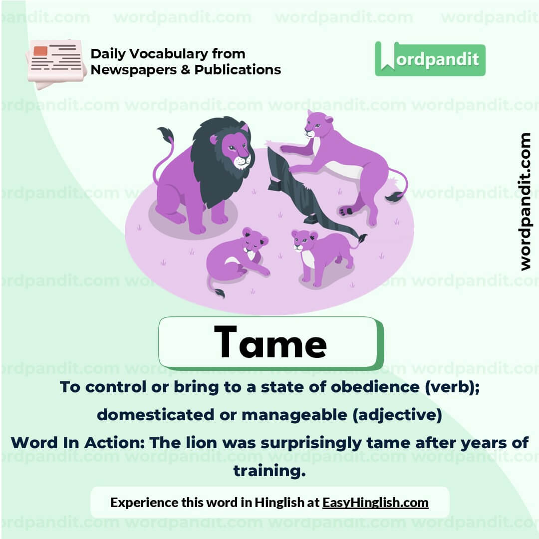 Tame Vocabulary Post Tame Vocabulary Post