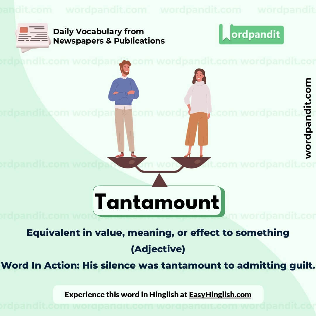Tantamount Vocabulary Post Tantamount Vocabulary Post