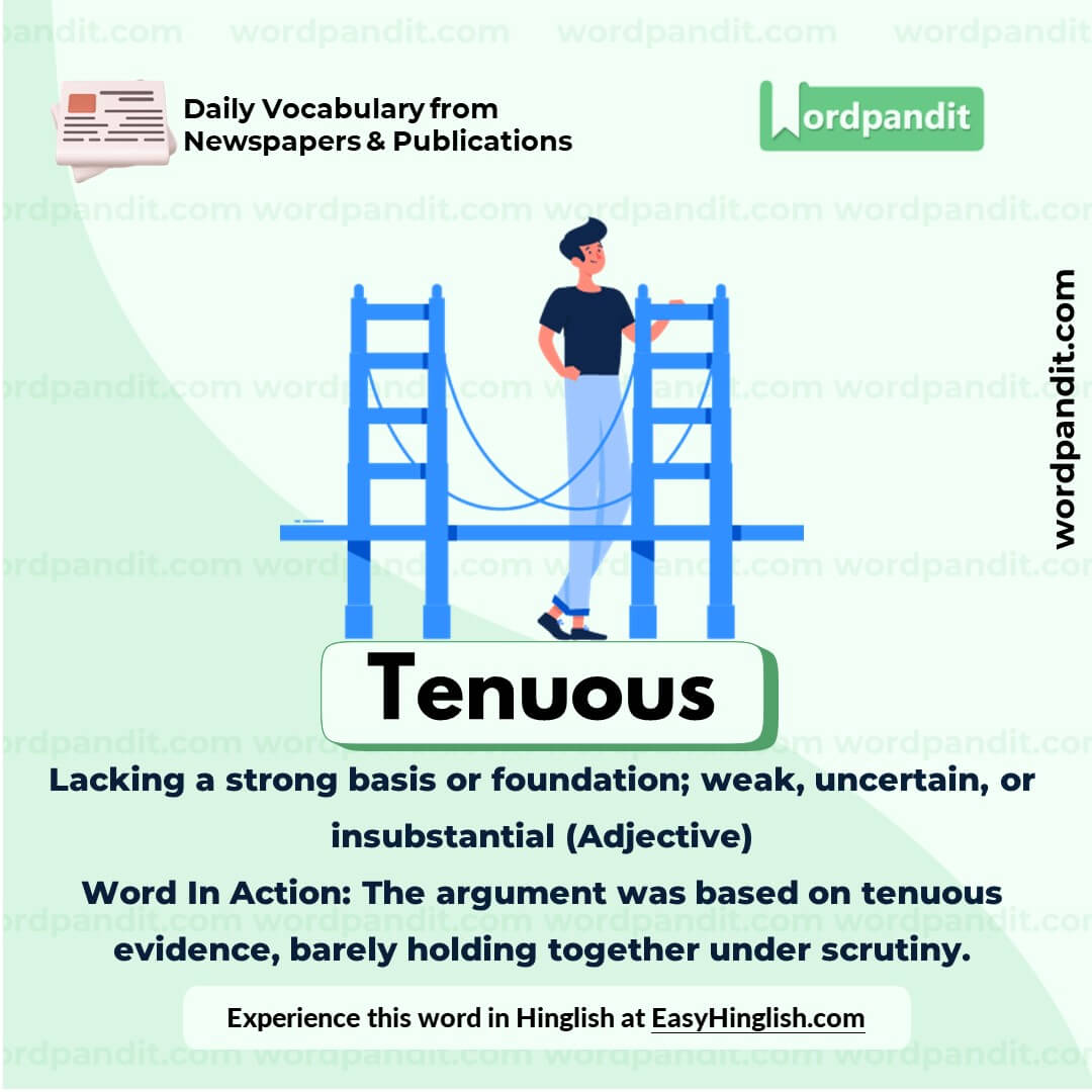 Tenuous Vocabulary Picture Tenuous Vocabulary Picture