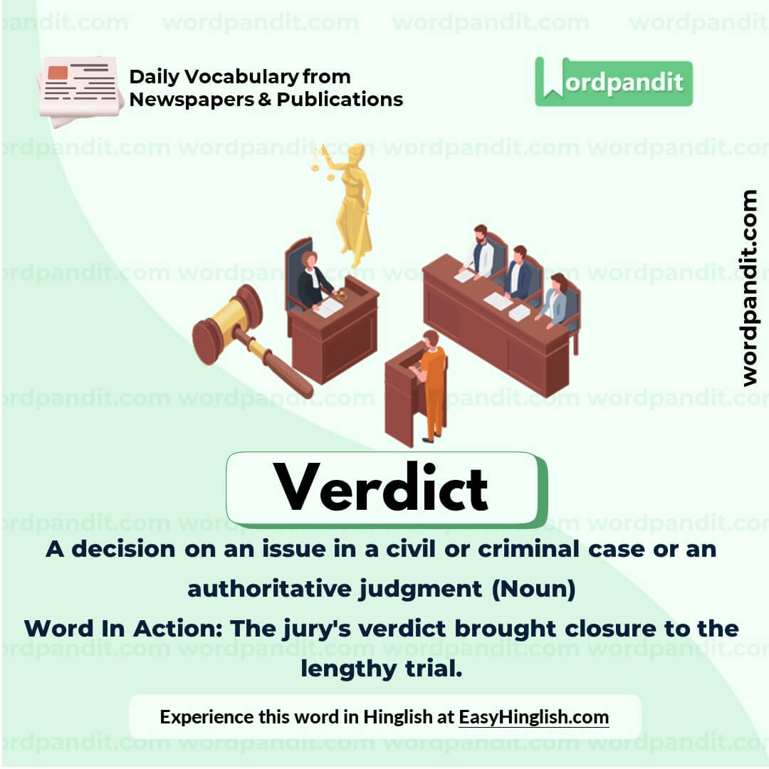 Verdict Vocabulary Picture Verdict Vocabulary Picture